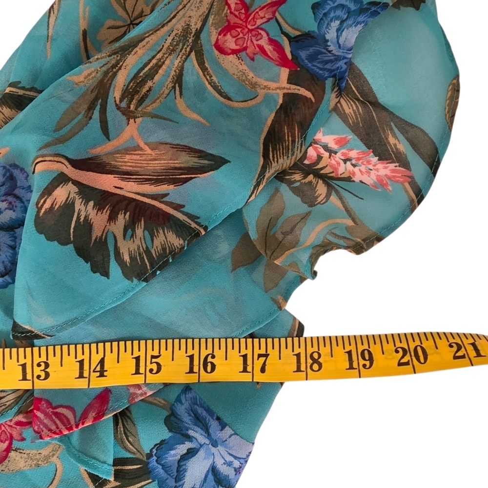Wayf Blue Pink Ruffled Midi Sundress Size Small - Picture 9 of 13